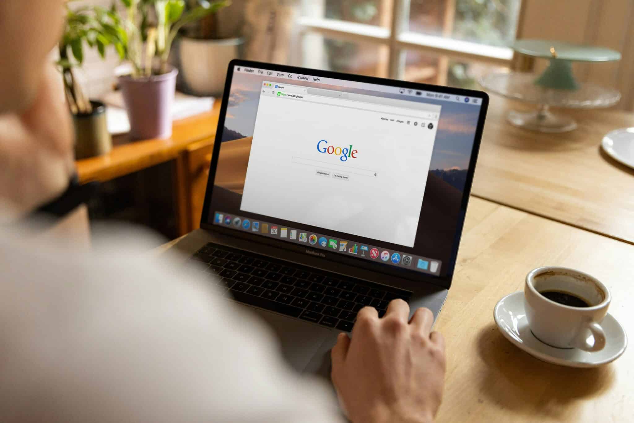 Searching on Google on a laptop - the first step most parents and students take when looking for the right tutor.