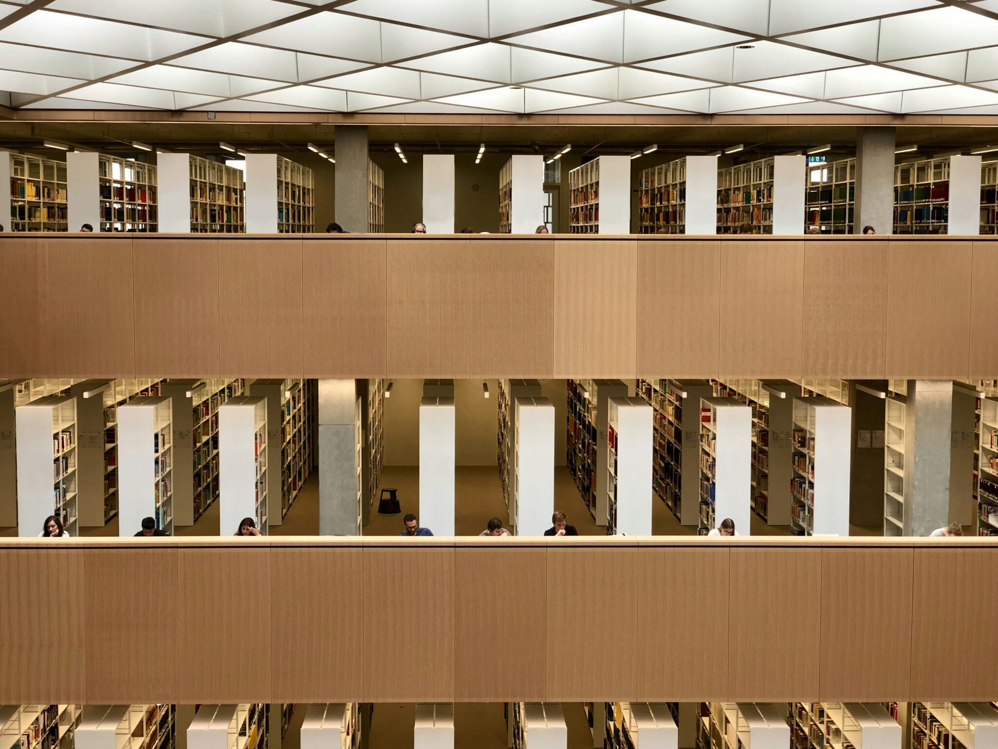 Students studying in a quiet library space, reflecting focus and preparation during the South Australian school year.