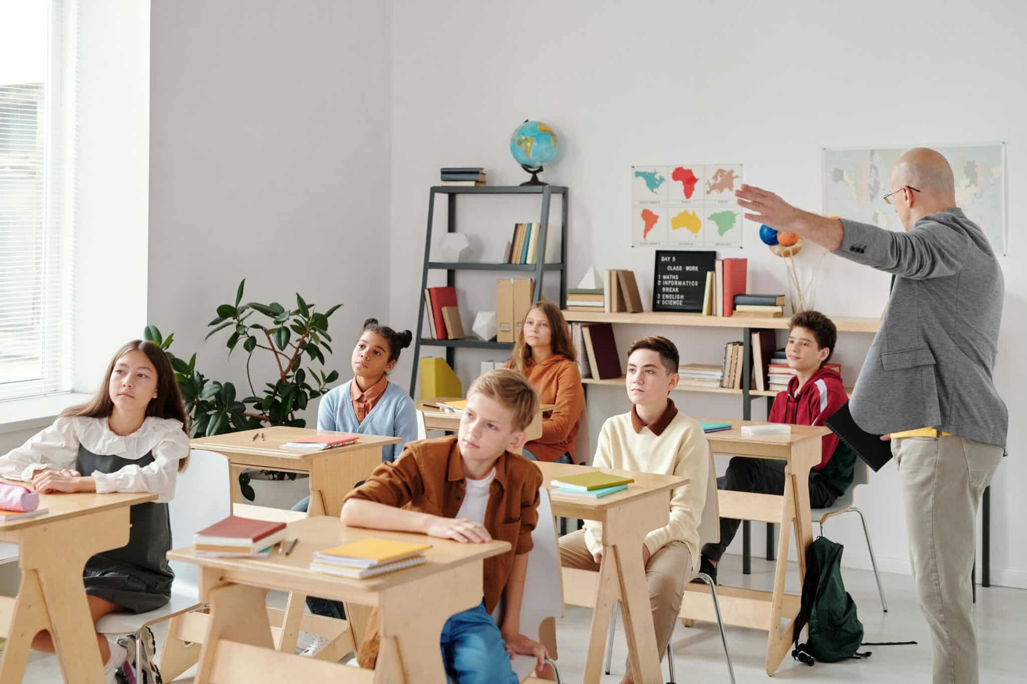 Students in a Victorian classroom during the school term, highlighting learning time before the next scheduled school holidays.
